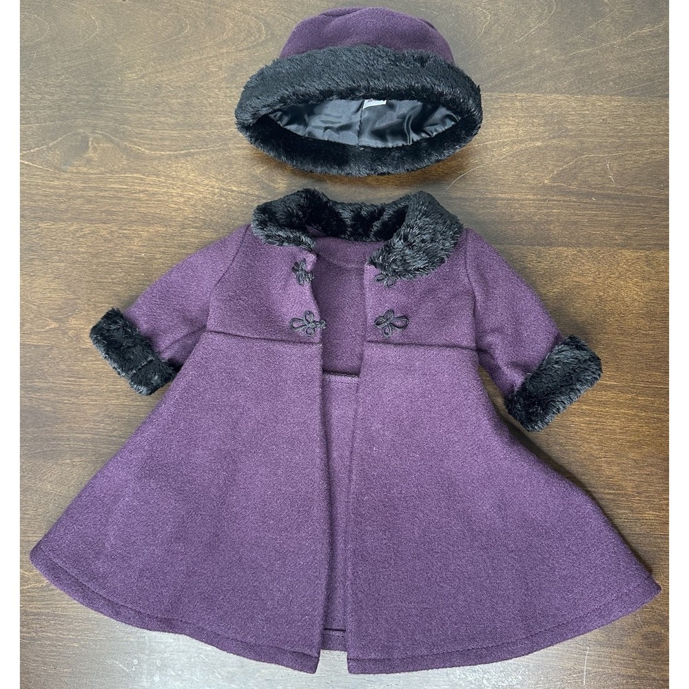 American Girl Sugarplum Coat Girl Of Today 2001 Retired Winter Purple 18" Y2K